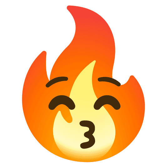 Combined Emoji - 1f525-1f61a