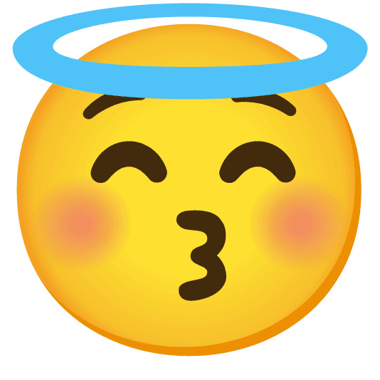 Combined Emoji - 1f607-1f61a