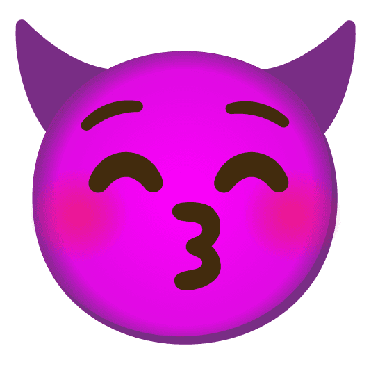 Combined Emoji - 1f608-1f61a