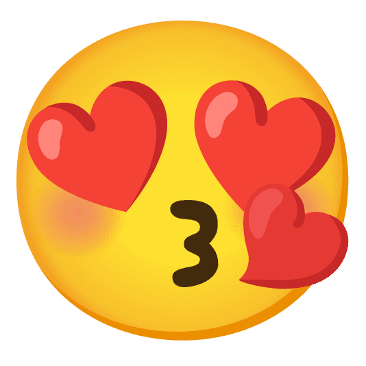 Combined Emoji - 1f60d-1f61a