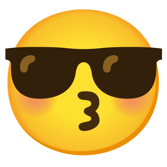 Combined Emoji - 1f60e-1f61a