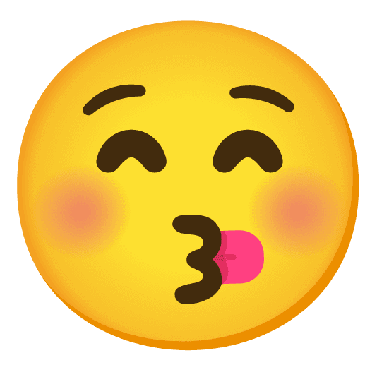 Combined Emoji - 1f61a-1f61b