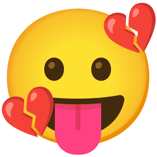 Combined Emoji - 1f494-1f61b