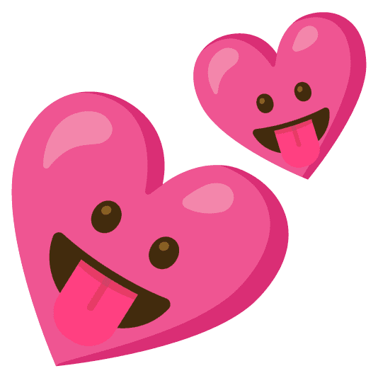 Combined Emoji - 1f495-1f61b