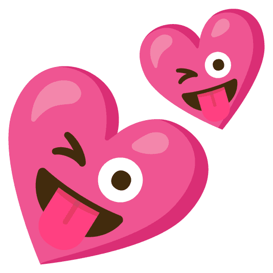 Combined Emoji - 1f495-1f61c