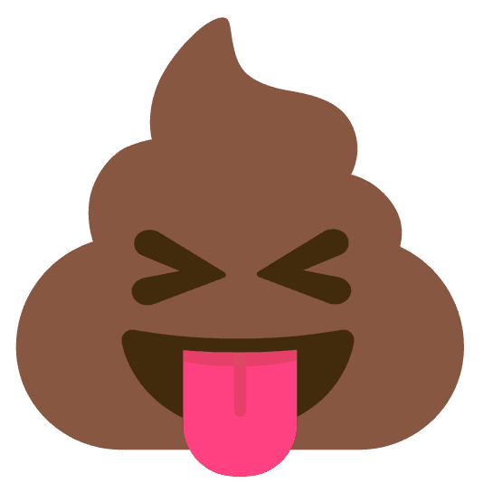 Combined Emoji - 1f4a9-1f61d