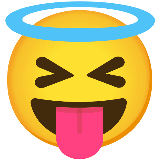 Combined Emoji - 1f607-1f61d