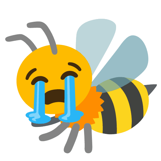 Combined Emoji - 1f41d-1f62d