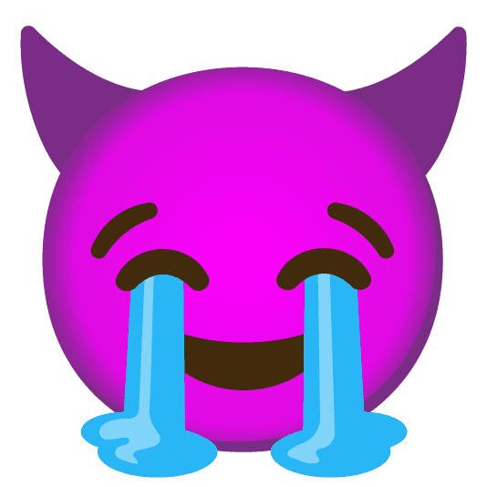 Combined Emoji - 1f608-1f62d