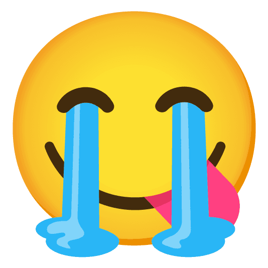 Combined Emoji - 1f60b-1f62d