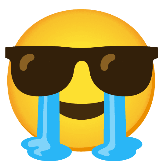 Combined Emoji - 1f60e-1f62d