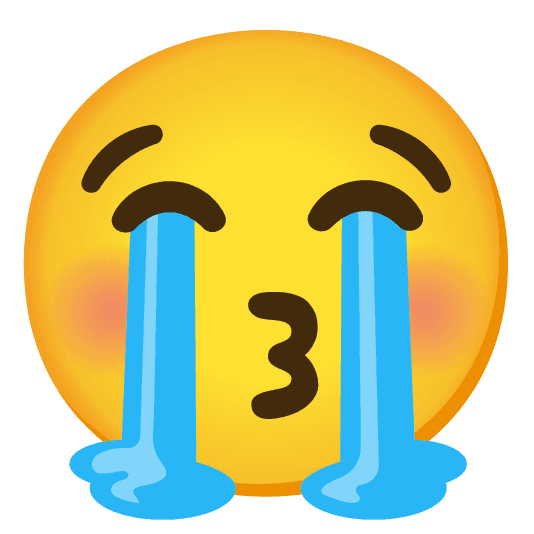 Combined Emoji - 1f61a-1f62d