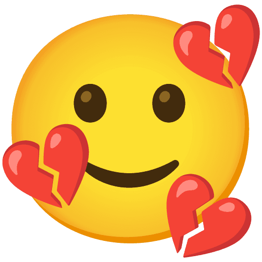 Combined Emoji - 1f494-1f642