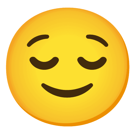 Combined Emoji - 1f60c-1f642