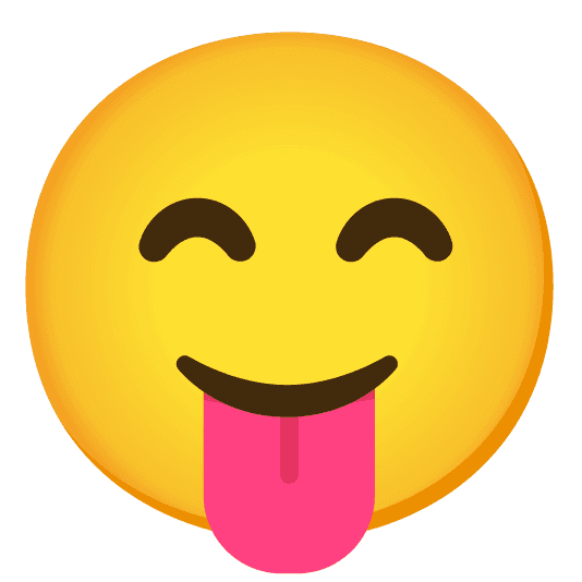 Combined Emoji - 1f61b-1f642