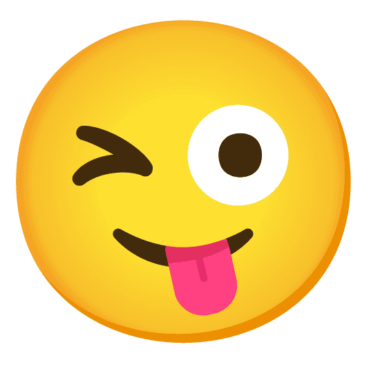 Combined Emoji - 1f61c-1f642