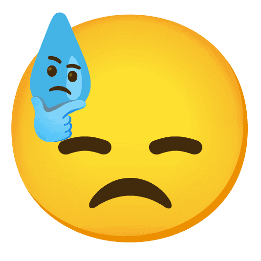 Combined Emoji - 1f613-1f914