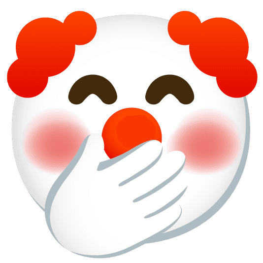 Combined Emoji - 1f921-1f92d