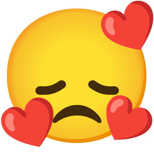 Combined Emoji - 1f61e-1f970