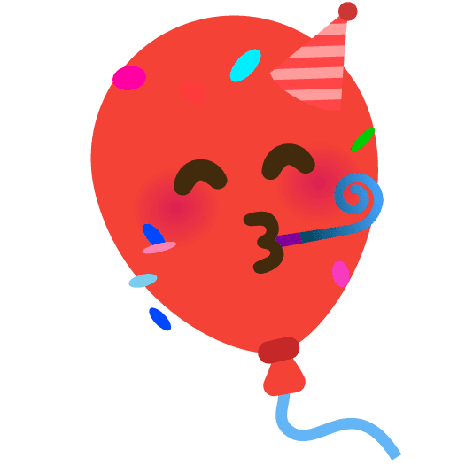 Combined Emoji - 1f388-1f973