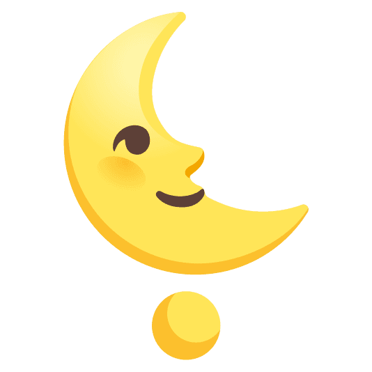 Combined Emoji - 2763-fe0f-1f31c