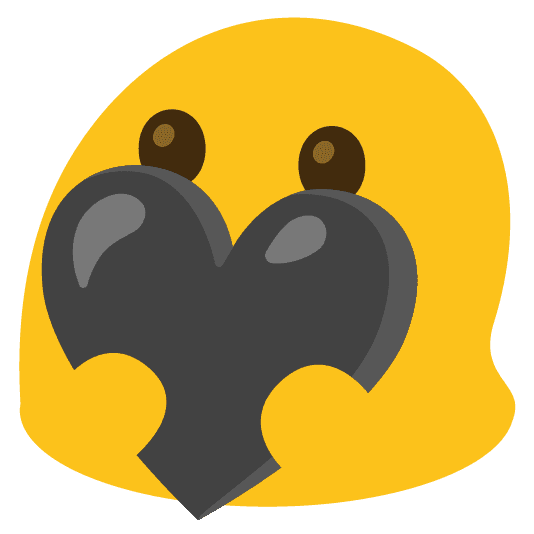 Combined Emoji - 1f5a4-1fa84