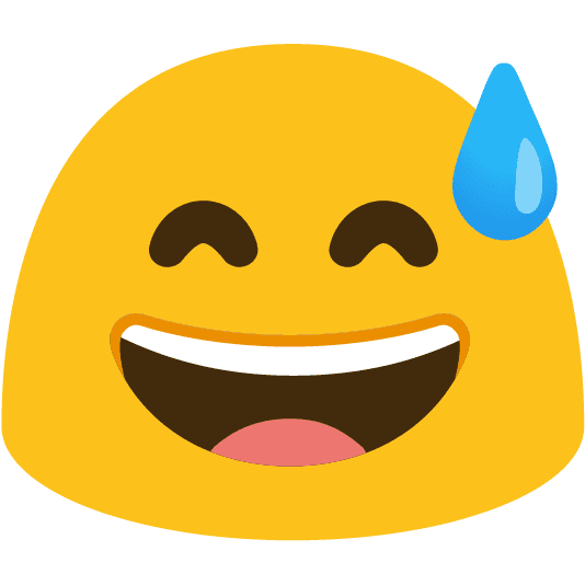 Combined Emoji - 1f605-1fa84