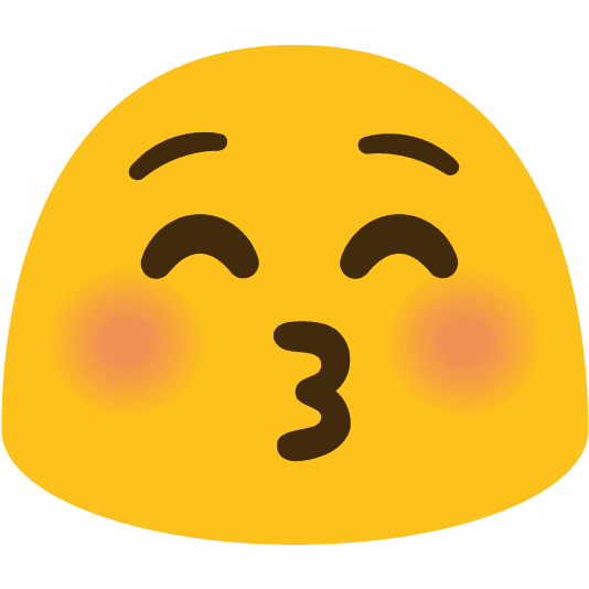 Combined Emoji - 1f61a-1fa84