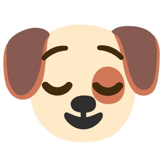 Combined Emoji - 1f436-1f60c