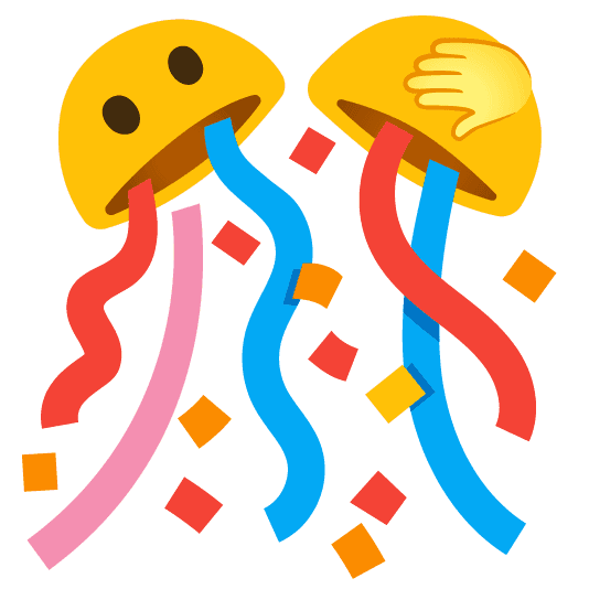 Combined Emoji - 1f38a-1fae2