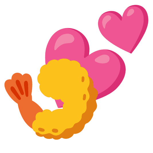 Combined Emoji - 1f364-1f495