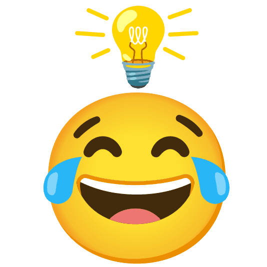 Combined Emoji - 1f4a1-1f602