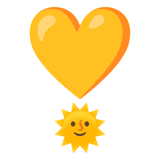 Combined Emoji - 2763-fe0f-1f31e