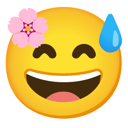 Combined Emoji - 1f338-1f605