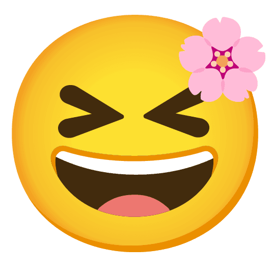 Combined Emoji - 1f338-1f606