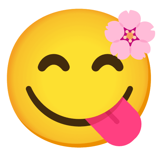 Combined Emoji - 1f338-1f60b