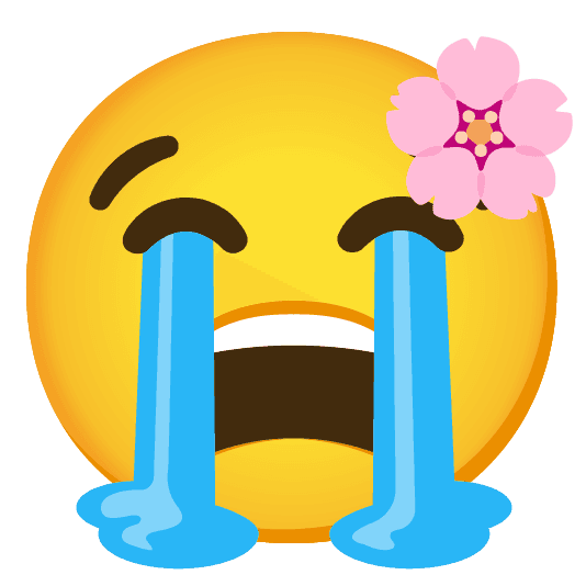 Combined Emoji - 1f338-1f62d