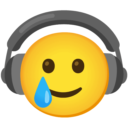 Combined Emoji - 1f3a7-1f972