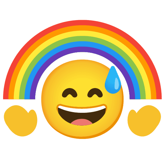 Combined Emoji - 1f308-1f605