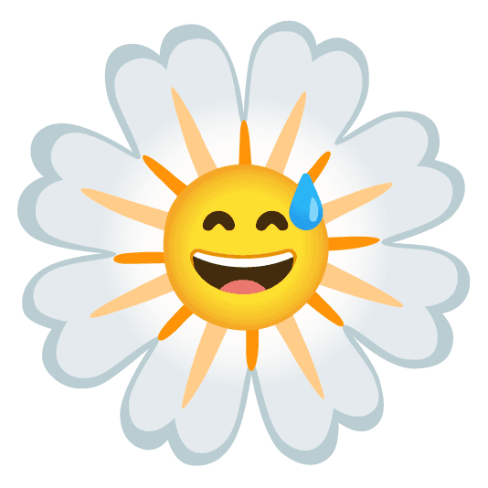 Combined Emoji - 1f33c-1f605