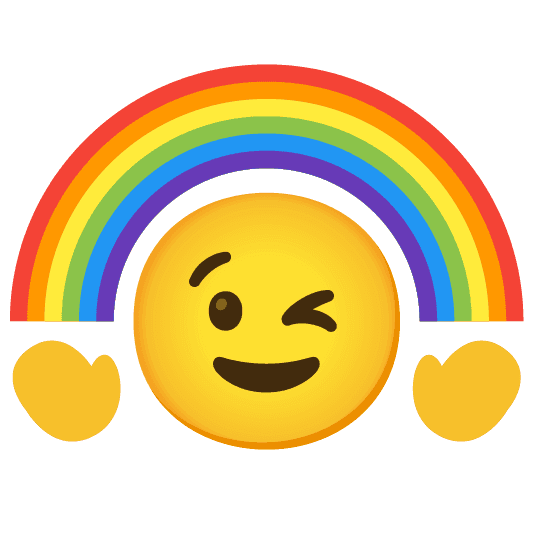 Combined Emoji - 1f308-1f609