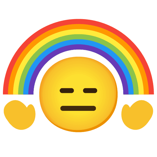 Combined Emoji - 1f308-1f611