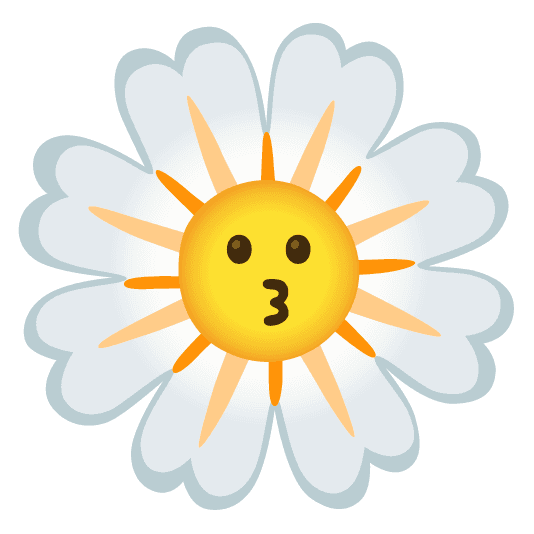 Combined Emoji - 1f33c-1f617