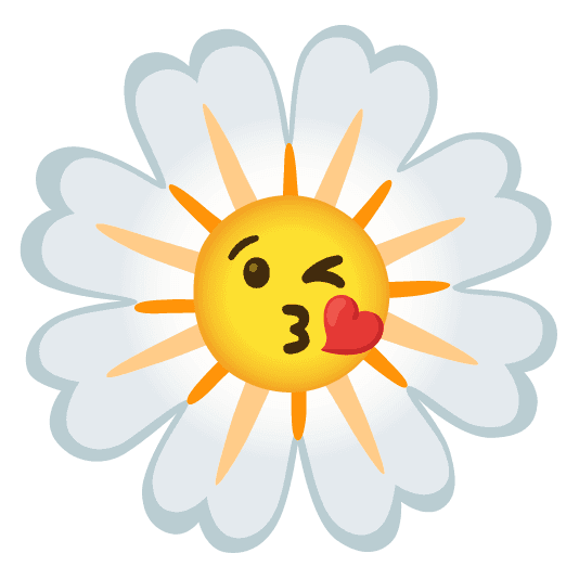 Combined Emoji - 1f33c-1f618