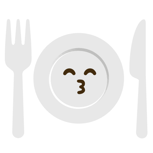 Combined Emoji - 1f37d-fe0f-1f619