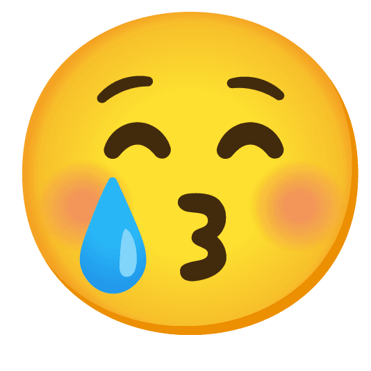 Combined Emoji - 1f61a-1f972