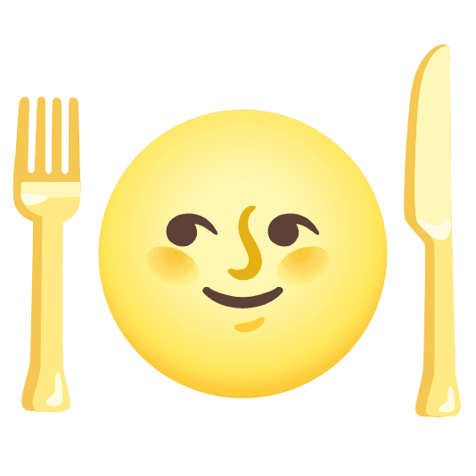 Combined Emoji - 1f31d-1f37d-fe0f