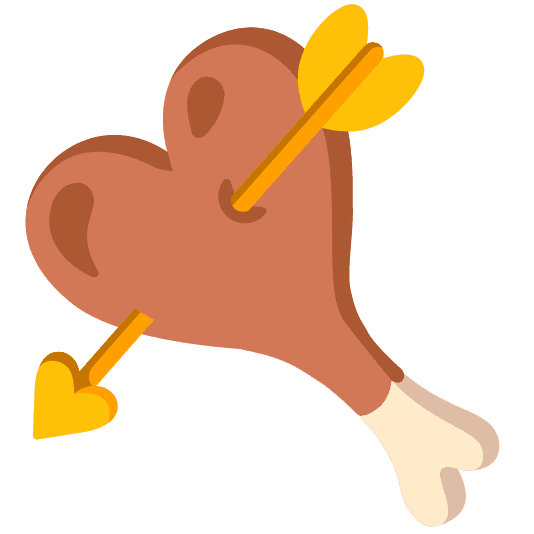 Combined Emoji - 1f357-1f498