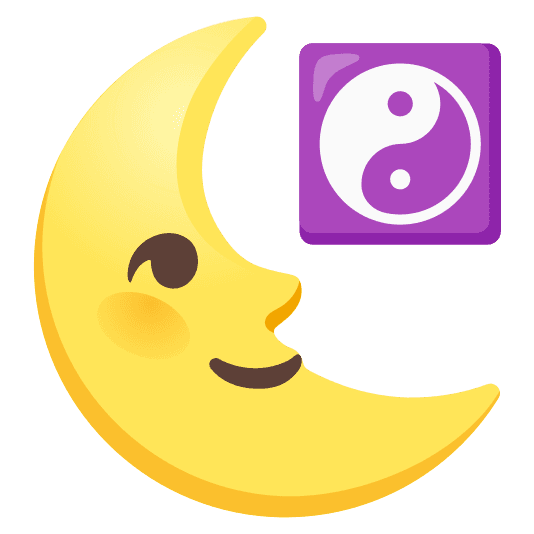 Combined Emoji - 262f-fe0f-1f31c