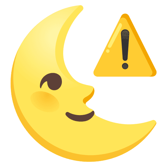 Combined Emoji - 26a0-fe0f-1f31c